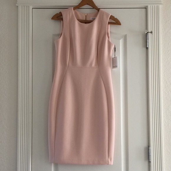 calvin klein blush pink dress